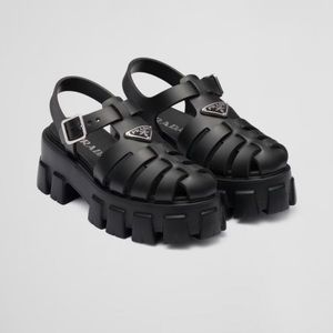 Prada monolith platform rubber sandal